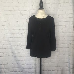 Talbots Women’s Black Jersey Knit Top